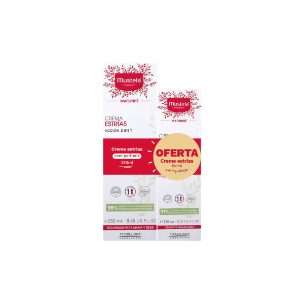 Mustela Maternidade Creme Estrias 250ml com Oferta de 150ml